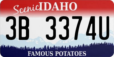ID license plate 3B3374U