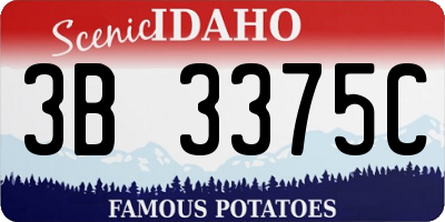 ID license plate 3B3375C