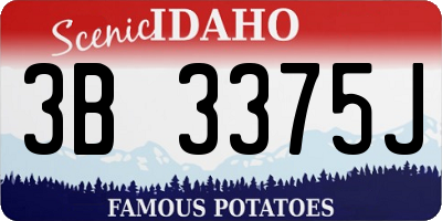 ID license plate 3B3375J