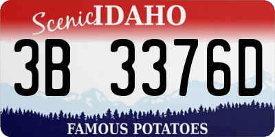 ID license plate 3B3376D