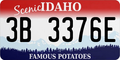 ID license plate 3B3376E