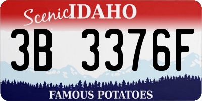 ID license plate 3B3376F