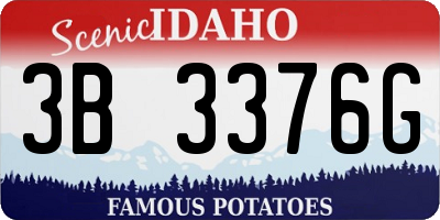 ID license plate 3B3376G