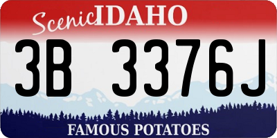 ID license plate 3B3376J