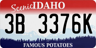 ID license plate 3B3376K