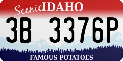 ID license plate 3B3376P