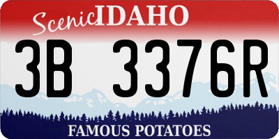 ID license plate 3B3376R