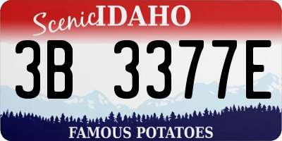 ID license plate 3B3377E