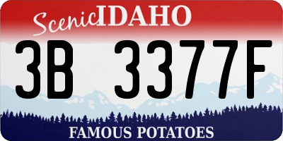 ID license plate 3B3377F