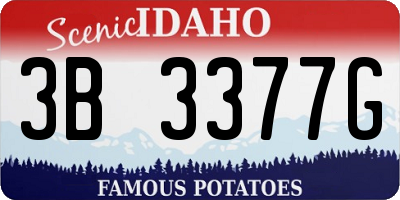 ID license plate 3B3377G