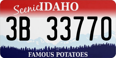 ID license plate 3B3377O