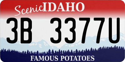 ID license plate 3B3377U