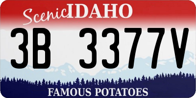 ID license plate 3B3377V