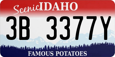 ID license plate 3B3377Y