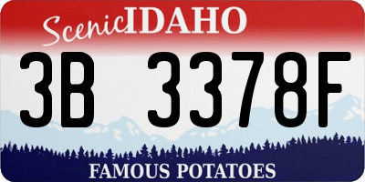 ID license plate 3B3378F