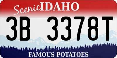 ID license plate 3B3378T