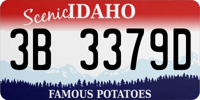 ID license plate 3B3379D