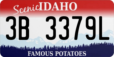 ID license plate 3B3379L