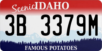 ID license plate 3B3379M
