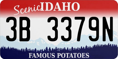 ID license plate 3B3379N