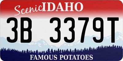ID license plate 3B3379T