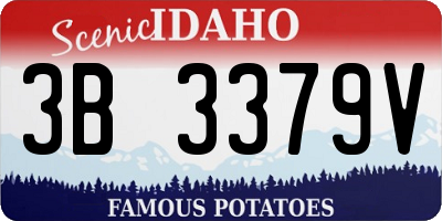 ID license plate 3B3379V