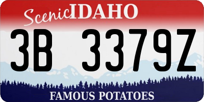 ID license plate 3B3379Z