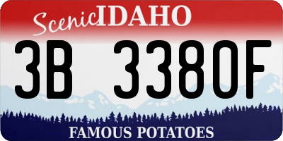 ID license plate 3B3380F