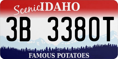 ID license plate 3B3380T
