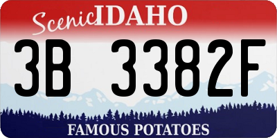 ID license plate 3B3382F