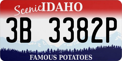 ID license plate 3B3382P