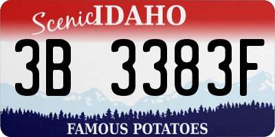ID license plate 3B3383F