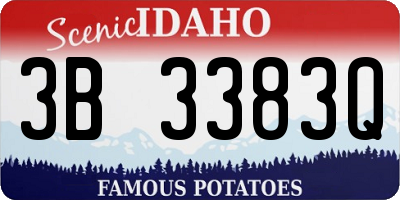 ID license plate 3B3383Q