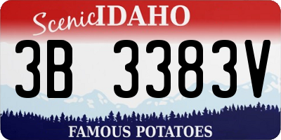 ID license plate 3B3383V