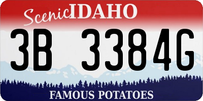 ID license plate 3B3384G
