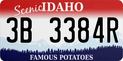 ID license plate 3B3384R