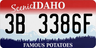 ID license plate 3B3386F