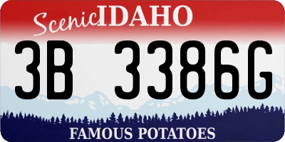 ID license plate 3B3386G