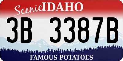 ID license plate 3B3387B