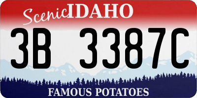 ID license plate 3B3387C
