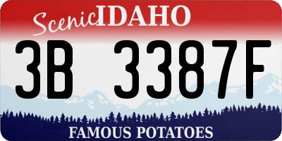 ID license plate 3B3387F