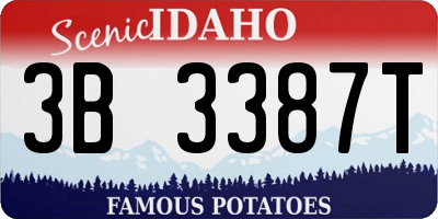 ID license plate 3B3387T