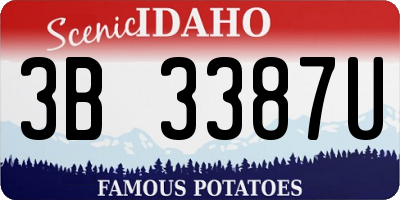 ID license plate 3B3387U