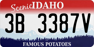 ID license plate 3B3387V