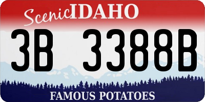 ID license plate 3B3388B