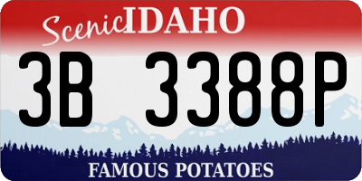 ID license plate 3B3388P