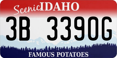 ID license plate 3B3390G