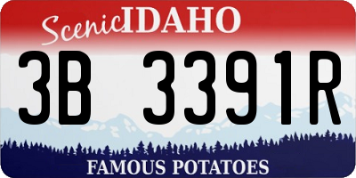 ID license plate 3B3391R