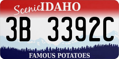 ID license plate 3B3392C
