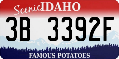 ID license plate 3B3392F